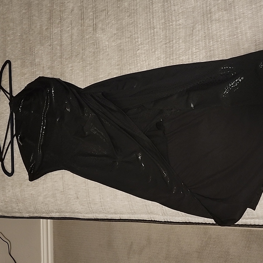Black high low dress